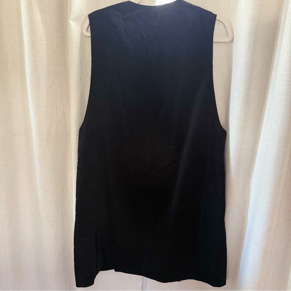 COS Bib-Front Corduroy Mini Dress β Black β Size 8 - Picture 7 of 11